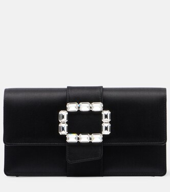 Maycapjou satin clutch | Manolo Blahnik
