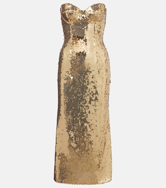 Vestido bustier con lentejuelas | Dolce&Gabbana