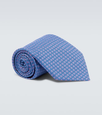 Polka-dot silk tie | Charvet