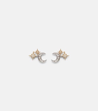 Boucles d’oreilles Moon en or 14 ct et diamants | Sydney Evan