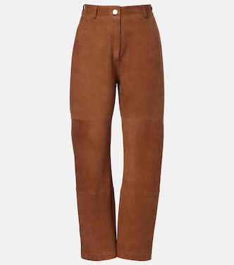 Suede barrel-leg pants | Róhe