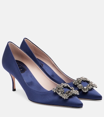 Efflorescence 65 embellished satin pumps | Roger Vivier