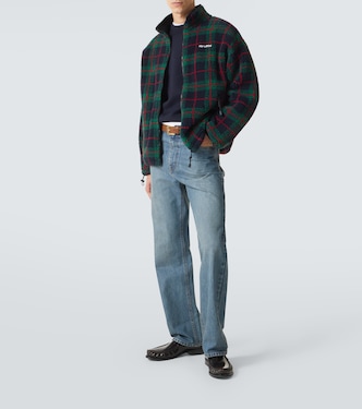 Checked teddy jacket | Miu Miu