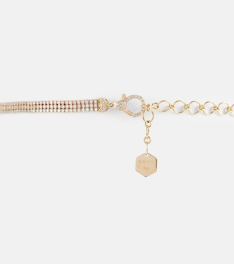 18kt tri-colored gold necklace with diamonds | Shay Jewelry