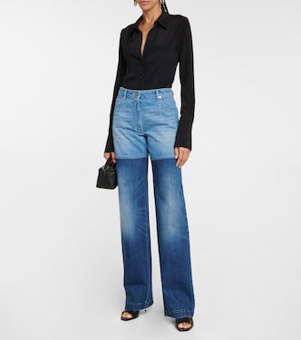 Jeans a gamba larga bicolore | Peter Do