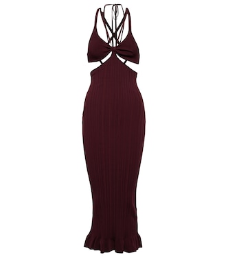 Cutout ribbed-kit bodycon midi dress | Philosophy di Lorenzo Serafini