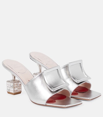 Verzierte Pantoletten Cube aus Leder | Roger Vivier