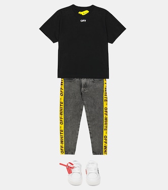 Logo straight jeans | Off-White Kids
