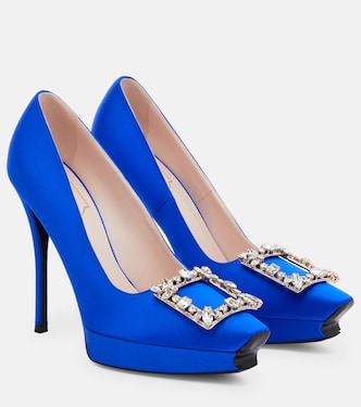 Pumps in raso con plateau | Roger Vivier