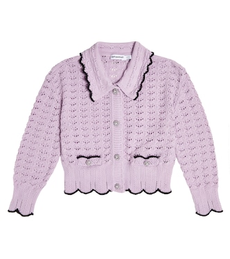 Cardigan en crochet de coton et laine | Self-Portrait Kids