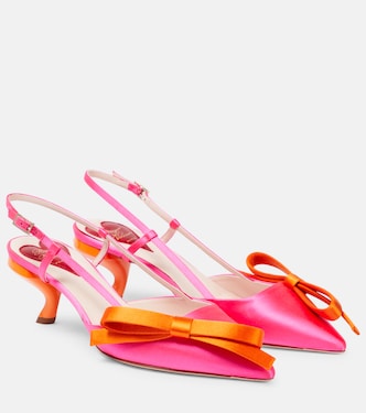 Escarpins Virgule en satin à ornements | Roger Vivier