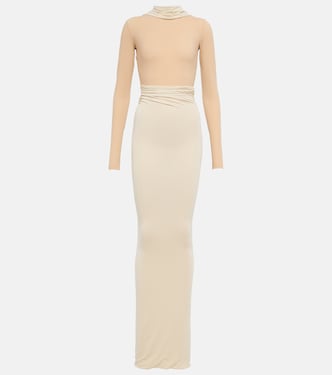 Deconstructed jersey maxi dress | MM6 Maison Margiela