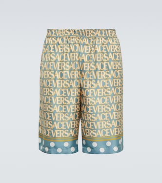 Shorts de seda Versace Allover | Versace