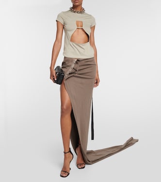 Camiseta de algodón con aberturas | Rick Owens