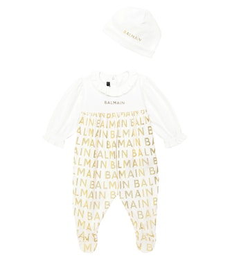 Baby - Tutina e berretto in cotone | Balmain Kids