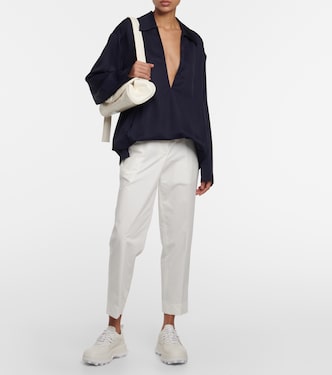 Pantaloni regular cropped in cotone | Jil Sander