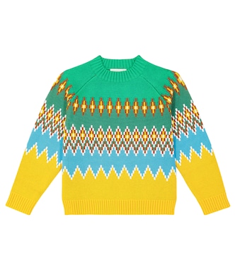 Jersey de algodón y lana Fair Isle | Stella McCartney Kids