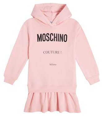Logo cotton jersey sweatshirt dress | Moschino Kids