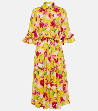 Vestido camisero de algodón floral | Carolina Herrera