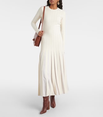 Walsh pleated wool and silk midi dress | Gabriela Hearst