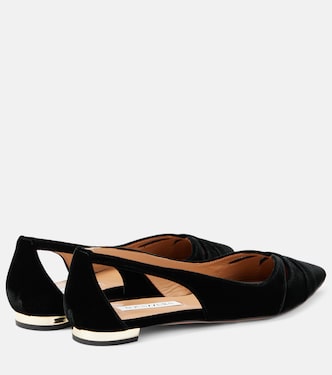 Ballerinas Moves aus Samt | Aquazzura