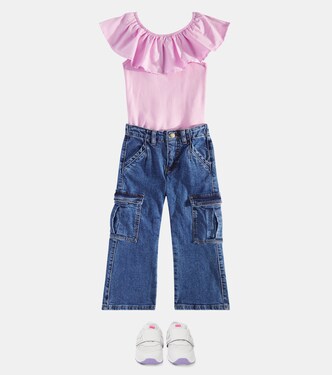 Top Reca in misto cotone con balze | Molo