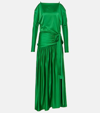 Vestido de fiesta fruncido de satén | Rabanne