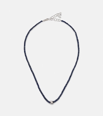 Infinite 18kt white gold necklace with sapphires | Suzanne Kalan
