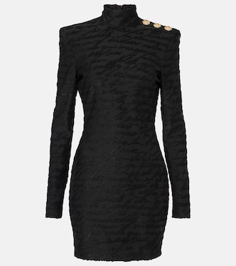 Lettre D'Amour jacquard minidress | Balmain