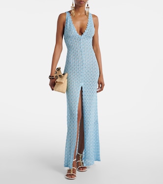 Vestido largo calado de lamé | Missoni