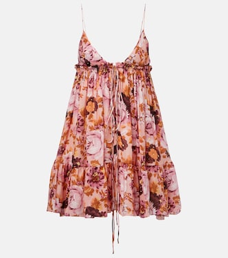 Floral silk minidress | Chloé