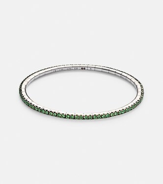 18kt white gold bracelet with tsavorites | Bucherer Fine Jewellery