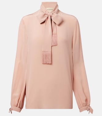 Schluppenbluse aus Seiden-Crêpe | Valentino