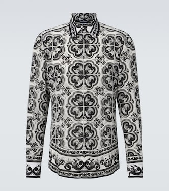 Camicia Martini Majolica in twill di seta | Dolce&Gabbana