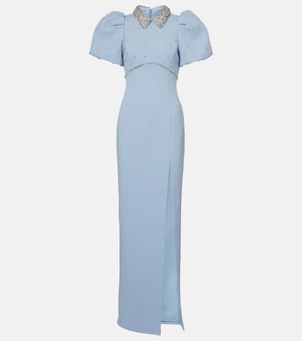 Amery embellished puff-sleeve gown | Rebecca Vallance