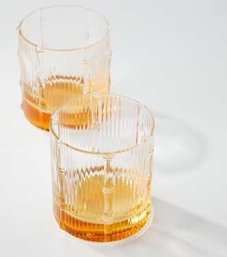 Bamboo set of 2 crystal tumblers | La DoubleJ