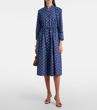 Vestido camisero de algodón estampado | Tory Burch