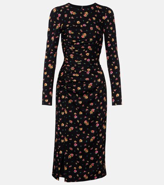 Floral silk-blend midi dress | Dolce&Gabbana