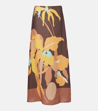 Martina floral linen maxi skirt | Faithfull