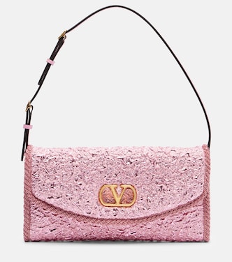 DeVain Small cloqué jacquard shoulder bag | Valentino Garavani