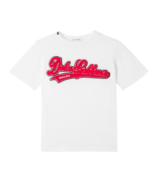 Logo embroidered cotton T-shirt | Dolce&Gabbana Kids