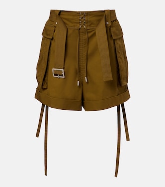 Belted cotton shorts | McQueen