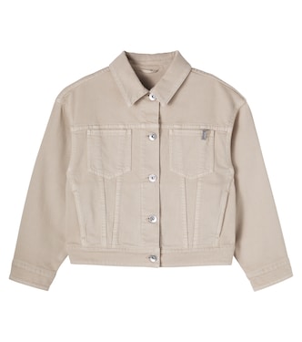 Chaqueta de denim con cuentas Monili | Brunello Cucinelli Kids