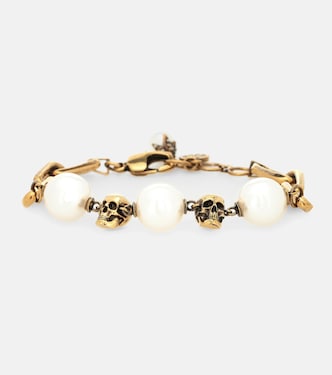 Pulsera de cadena con perlas sintéticas | McQueen