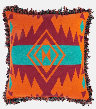 Icon wool-blend jacquard cushion | Alanui