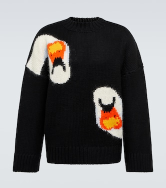 Pull intarsia en laine vierge | JW Anderson