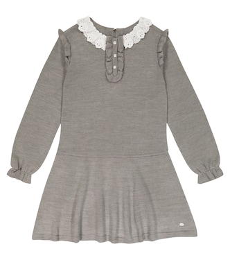 Ruffled wool-blend dress | Tartine et Chocolat