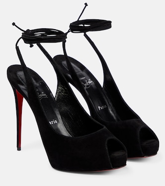 Pumps Lace Up NVP in suede | Christian Louboutin