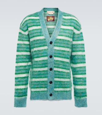 Cárdigan en mezcla de mohair a rayas | Marni