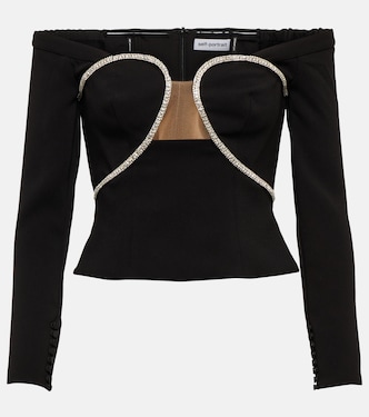 Verziertes Off-Shoulder-Top | Self-Portrait